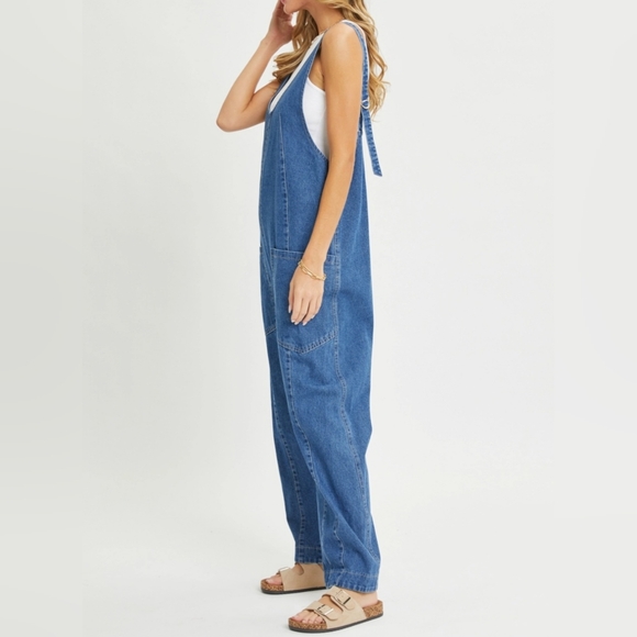 #282 FINAL SALE 🛑S,L Boho Bestseller One-And-Done Denim Jumpsuit - Picture 14 of 16